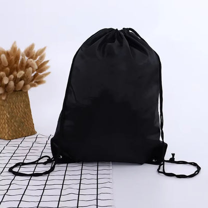 Nylon Color Portable Sports Bag Thicken Drawstring Belt Riding Backpack Gym Drawstring Shoes Bag Clothes Backpacks Waterproof