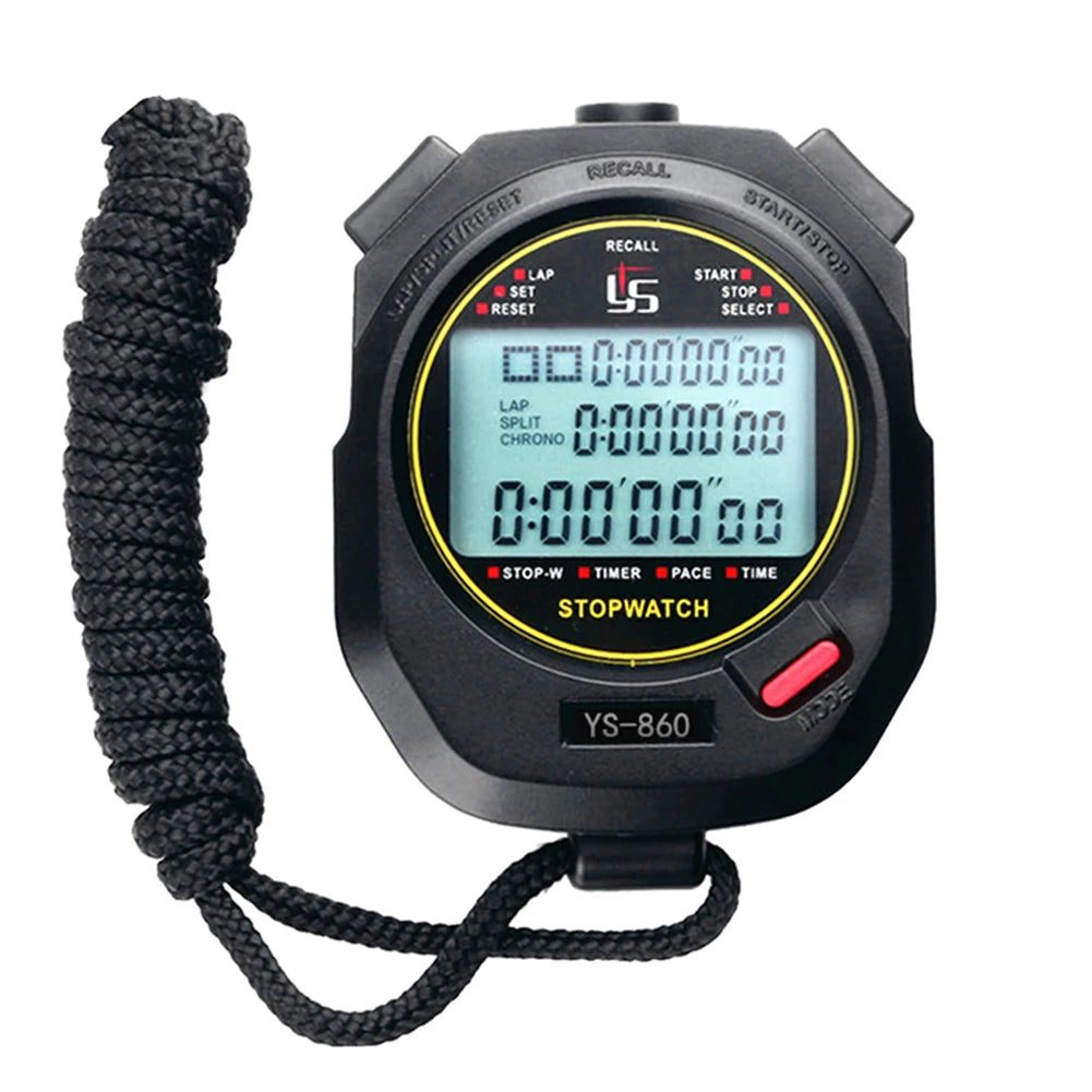 Professional Handheld Digital Stopwatch Timer Outdoor Sports Training Timer Chronograph Stop Watch 0.01S Precision Timer Tools