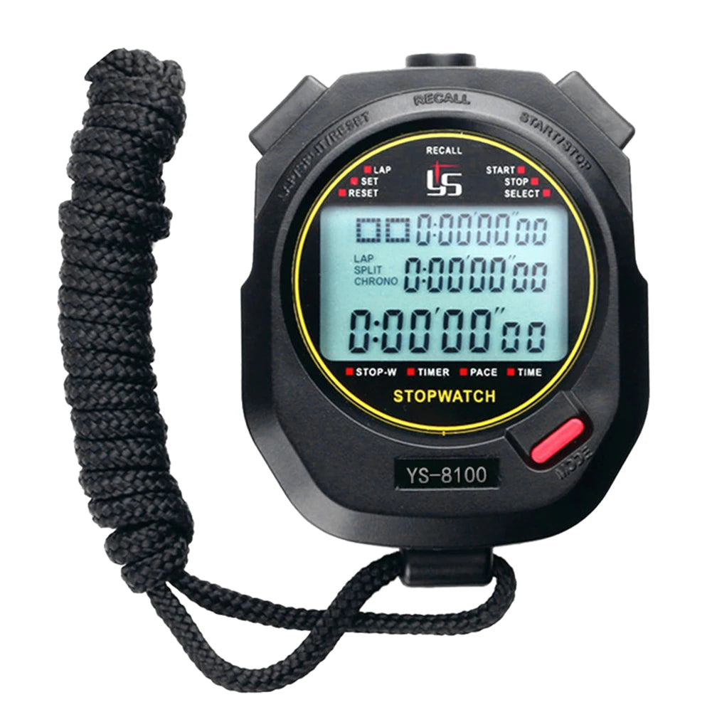 Professional Handheld Digital Stopwatch Timer Outdoor Sports Training Timer Chronograph Stop Watch 0.01S Precision Timer Tools