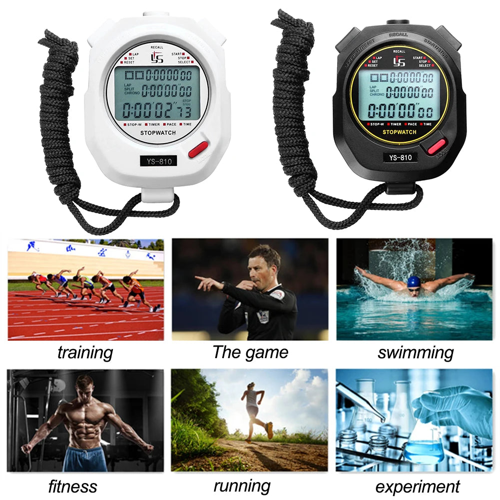 Professional Handheld Digital Stopwatch Timer Outdoor Sports Training Timer Chronograph Stop Watch 0.01S Precision Timer Tools