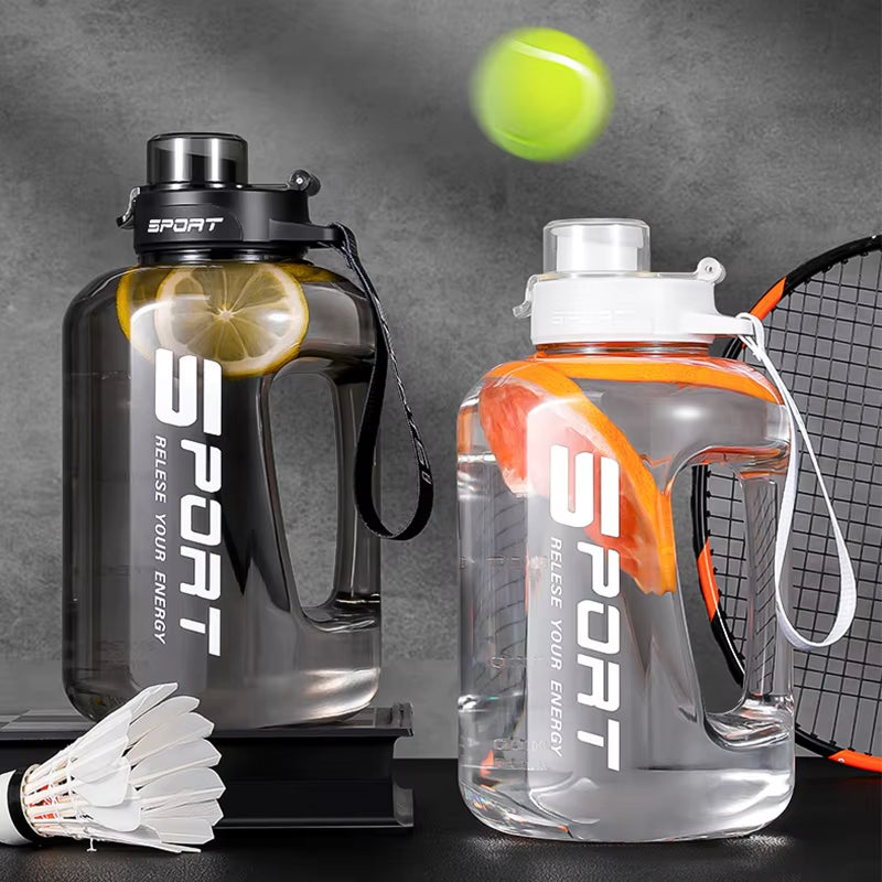 1700/2500Ml Sports Water Bottle Large Capacity Drinking Cup with Time Marker Portable Plastic Space Cup Gallon Bottle