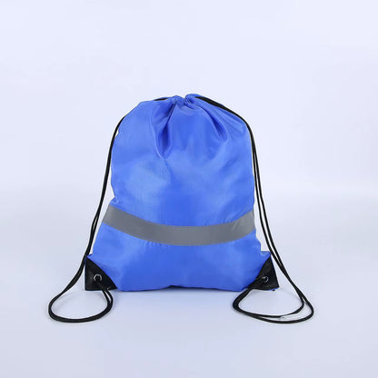 Nylon Color Portable Sports Bag Thicken Drawstring Belt Riding Backpack Gym Drawstring Shoes Bag Clothes Backpacks Waterproof